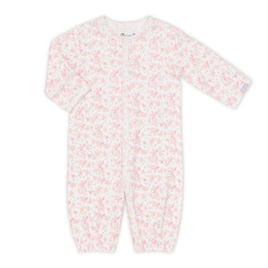 Coccoli Modal Convertible Gown & Hat Set ~ Pink Floral on Cream