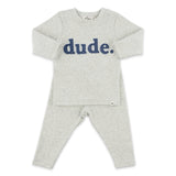 Oh Baby! Dude 2pc Set ~ Heather Grey/Denim