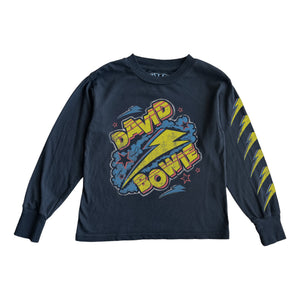 Rowdy Sprout Baby David Bowie Bolt & Stars l/s Tee ~ Vintage Black