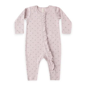 Quincy Mae Ruffle Romper ~ Lilac Ditsy Floral