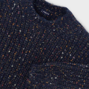 Mayoral Boys Tweed Knit Sweater ~ Ink