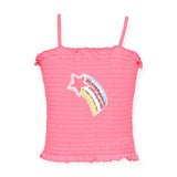 Baby Sara Shooting Star Smocked Tank Top & Sequin Skirt Set 7-12 ~ Pink Multi