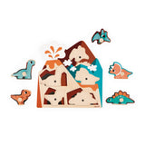 Janod Chunky Wooden Dinosaur Peg Puzzle w/ Sound