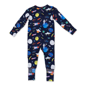 Angel Dear 2 Way Zipper Convertible Romper ~ Astronaut and Rockets