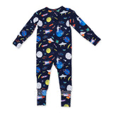 Angel Dear 2 Way Zipper Convertible Romper ~ Astronaut and Rockets