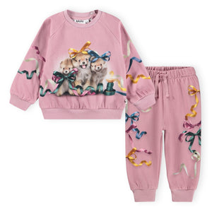 Molo Baby Disc Sweatshirt & Simeon Sweatpants Set ~ Ribbon Play