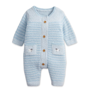 Magnetic Me Chenille Romper ~ Blue