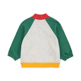 Bobo Choses Baby Tic Tac Toe Color Block Zip Sweatshirt, Duck l/s Tee & Joggers Set ~ Navy/Green Multi