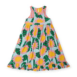 Stella McCartney Girls Sleeveless Big Sunflower Dress ~ Blue