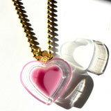Gunner & Lux Lip Gloss Heart & Star Necklace