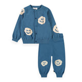 Molo Baby Brody Knit Cardigan & Sol Pants Set ~ Lagoa