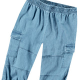 Molo Baby Sae Chambray Pants ~ Sky Indigo