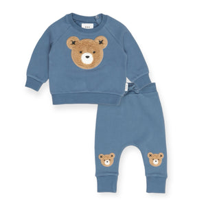 Huxbaby Furry Huxbear Sweatshirt & Slouch Pants Set ~ Night