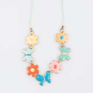 Meri Meri Butterflies & Flowers Enamel Charm Necklace