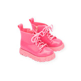 Mini Melissa Coturno Combat Boot ~ Pink Glitter