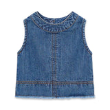 Mayoral Girls Denim Top & Wide Leg Jeans Set 7-12 ~ Dark Wash