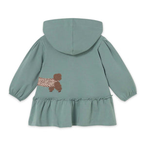 Mayoral Baby Girl Parisian Poodle Hooded Dress ~ Lagoon