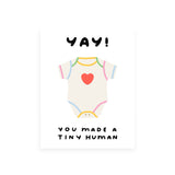 IEJ Studio Tiny Human Onesie New Baby Card