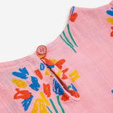 Bobo Choses Flounce Sleeve Woven Dress ~ Fireworks/Pink