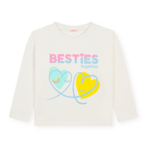 Billieblush Besties Graphic l/s Tee 7-12 ~ White