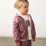 Mayoral Baby Girl Zip Hoodie, l/s Top & Pants Set ~ Violet