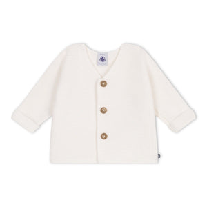 Petit Bateau Knit Cardigan ~ White