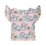 Stella McCartney Girls Stella Lettering s/s Blouse & Shorts Set ~ Pink Multi