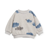 Play Up Baby Cloud Print Sweatshirt & Sweatpants Set ~ Heather/Blue