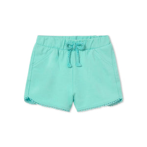 Mayoral Baby Girl Shorts w/ Trim ~ Turquoise