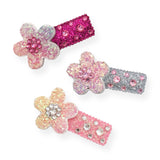 Bari Lynn Glitter Flower Hair Clip