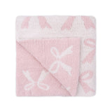 Angel Dear Chenille Blanket ~ Blush Bows