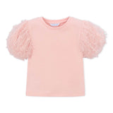 Mayoral Girls s/s Top w/ Tulle Sleeves & Tulle Skirt Set ~ Blossom