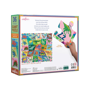 eeBoo Alphabet of Dinosaurs 36 Piece Giant Puzzle