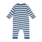 Petit Bateau Striped Knit Romper ~ Blue/White