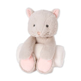 Elegant Baby Bedtime Huggie Blanket w/ Plush Toy ~ Kitty