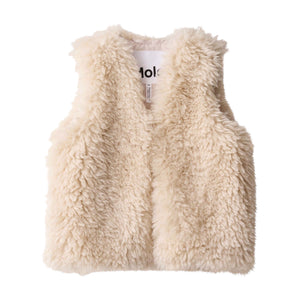 Molo Hatcha Faux Fur Vest ~ Soft Powder