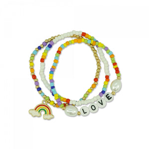 Milk x Soda Rainbow Trio Bracelet