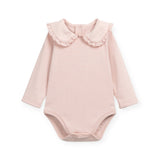 Play Up Baby Ruffle Collar Onesie & Corduroy Dress Set ~ Pale Pink/Ecru