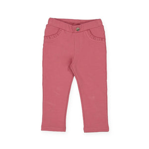 Mayoral Baby Girl Ruffle Pocket Fleece Pants ~ Blush