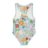 Stella McCartney Girls Printed Swimsuit ~ Mint Multi