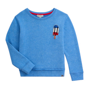 Appaman Boys Highland Crewneck Sweatshirt ~ Washed Blue