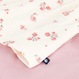 Petit Bateau l/s Ruffle Collar Floral Dress w/ Leggings ~ Cream/Pink