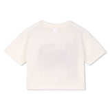 Wynken Bon Bon Cropped Cat Tee ~ Ecru