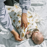 Little Unicorn Organic Cotton Muslin Swaddle ~ Yellow Roses