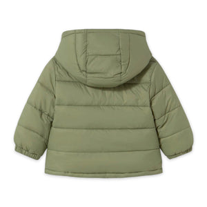 Mayoral Baby Boy Reversible Dino Print Padded Jacket ~ Bayleaf