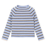 Mayoral Girls Ribbed Mock Neck Top 7-12 ~ Sky Mix