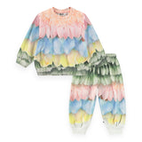 Molo Baby Disc Sweatshirt & Simeon Sweatpants Set ~ Petal Rainbow