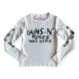 Rowdy Sprout Guns N' Roses Was Here l/s Fitted Tee ~ Vintage White