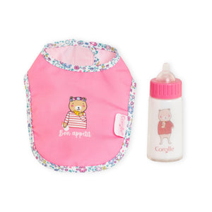 Corolle Bib & Magic Milk Bottle Set