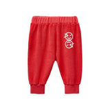 Wynken Baby Terry Jacket, Tee & Joggers Set ~ Red/White